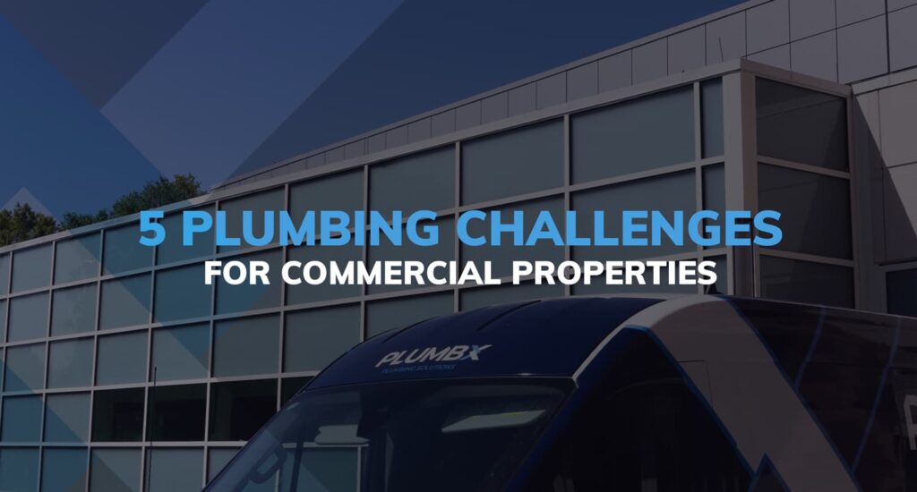 PlumbX service van parked outside a commercial building during a visit to help with plumbing challenges