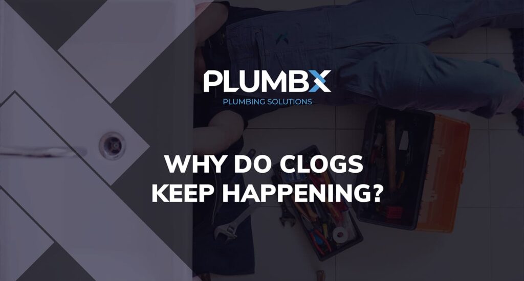 PlumbX technician inspecting residential plumbing system and fixing clogs in a family home