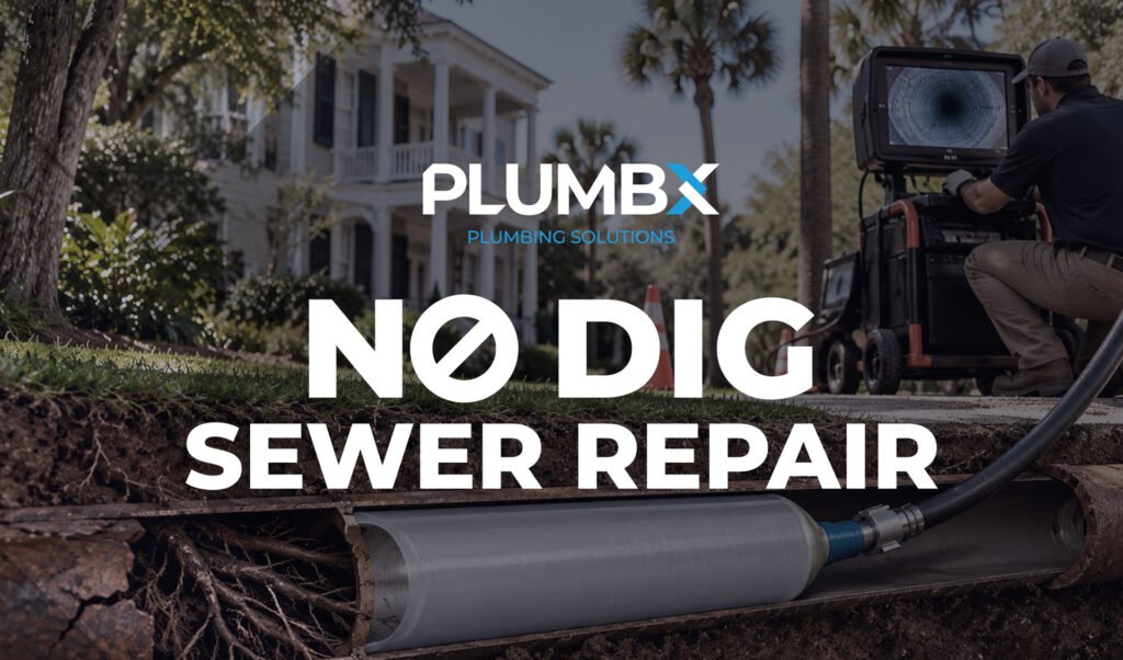 Trenchless sewer repair Charleston SC by TrenchX, pipe lining with no excavation.